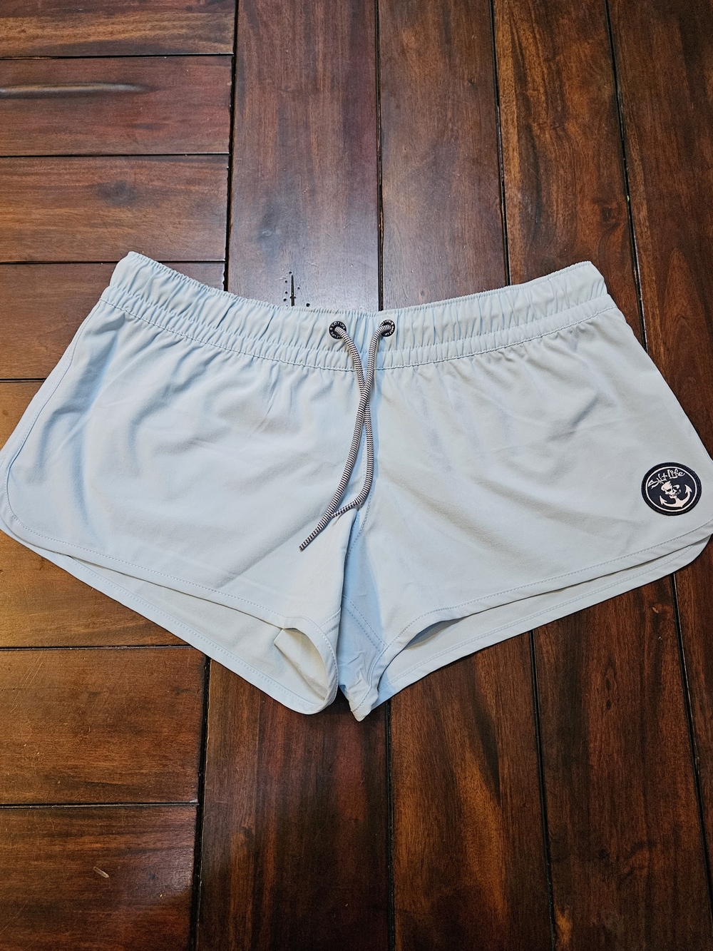 Salt Life Light Blue Women's Athletic Shorts with Drawstring